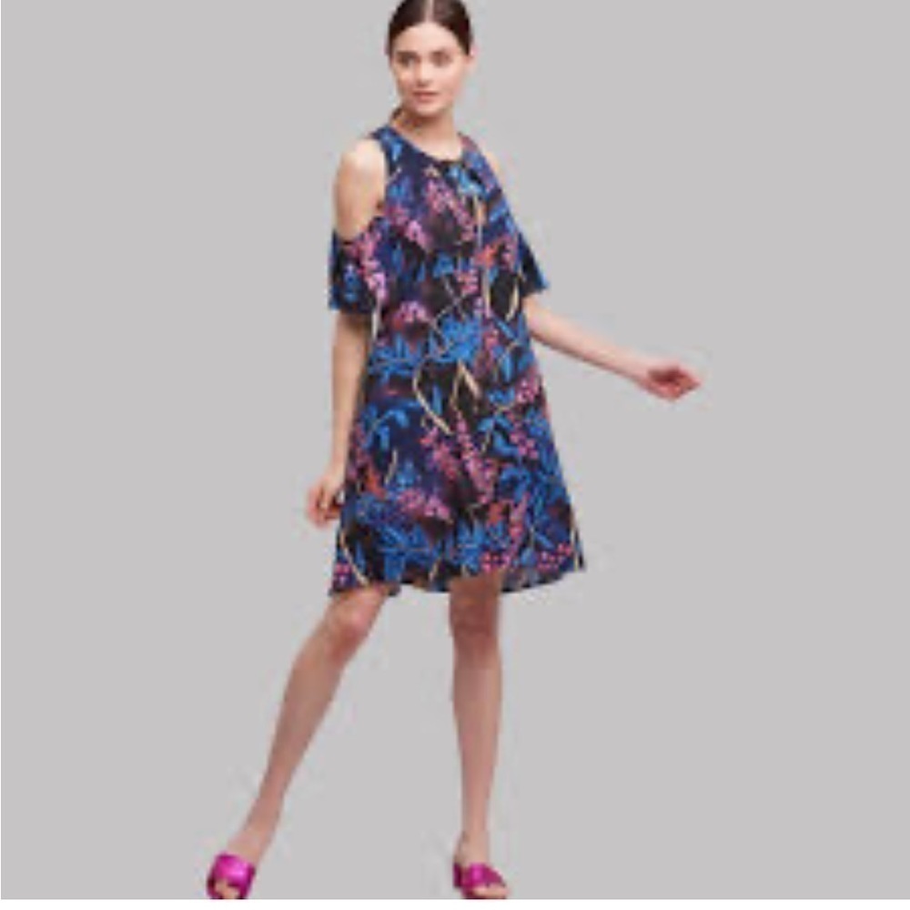 Floral Cold Shoulder Dress